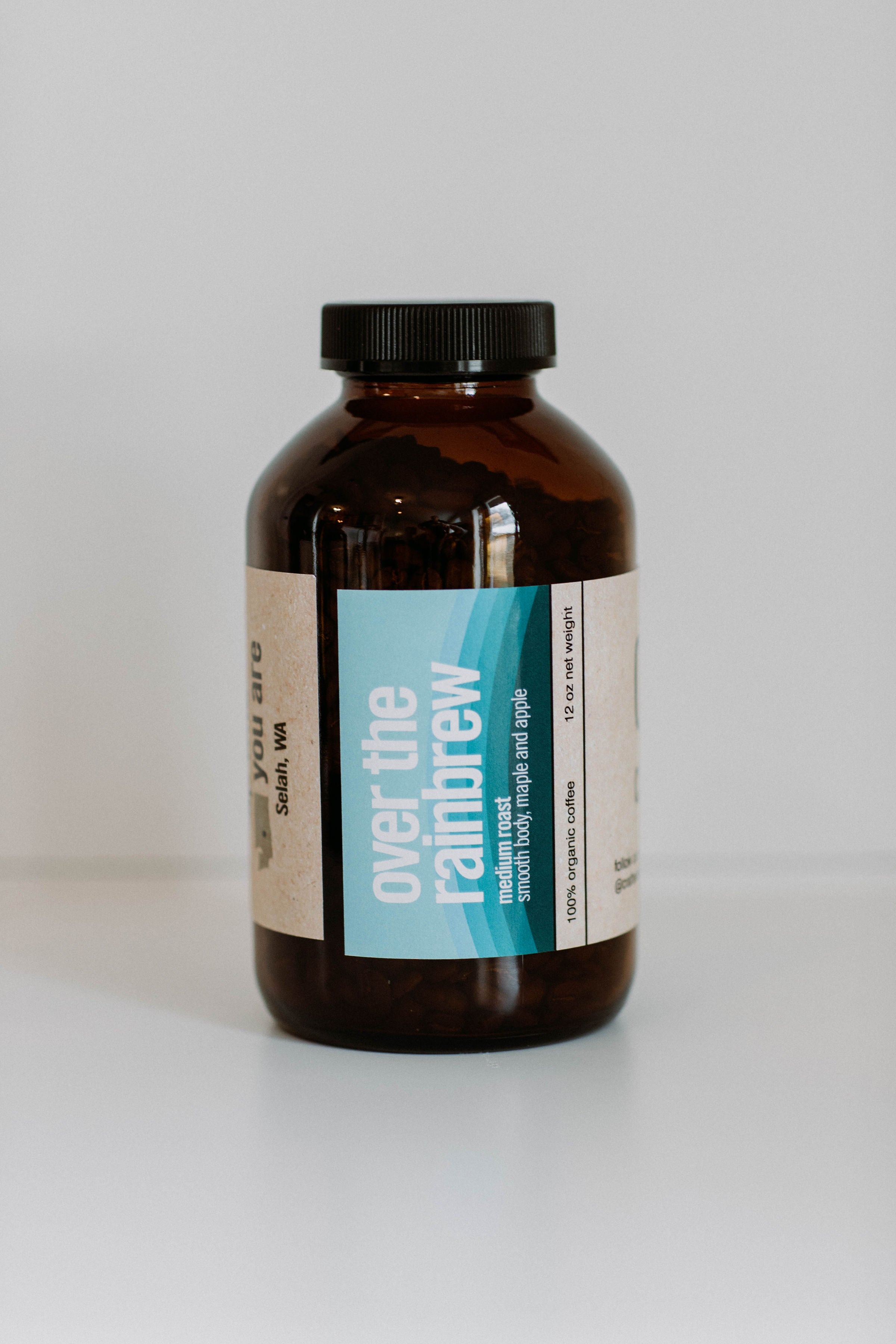 over the rainbrew-medium roast-reusable bottle