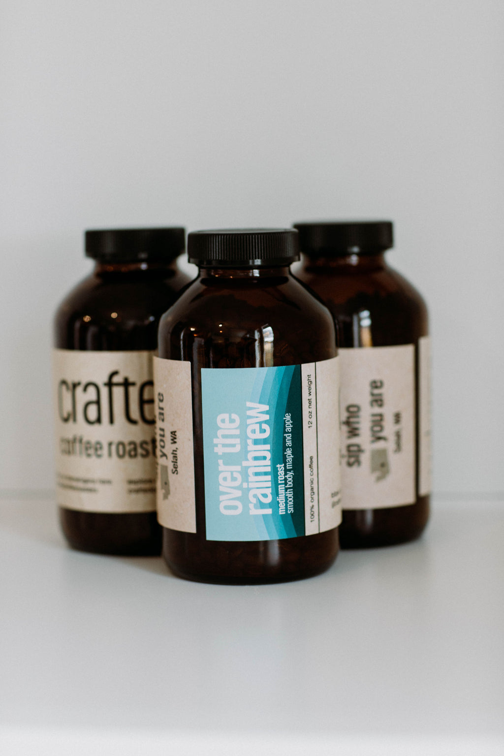 over the rainbrew-medium roast-reusable bottle